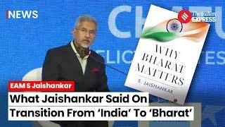 "India to Bharat... A Transform In Mindset": EAM S Jaishankar On His 2nd Book ‘Why Bharat Matters’