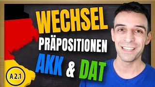 Wechselpräpositionen Dativ und Akkusativ | German Two-Way Prepositions