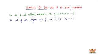 What are the subsets of Real Numbers?