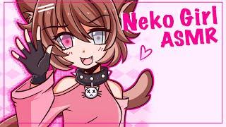 Weird Neko Girl Adopts & Pampers You!  ASMR Roleplay F4A (cat listener, rain & onomatopoeia)