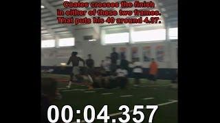 Sammie Coates runs a 4.37 40 yard dash