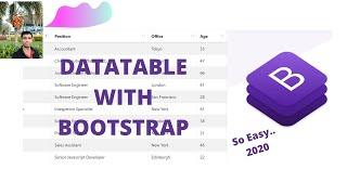 DataTable with Bootstrap 4