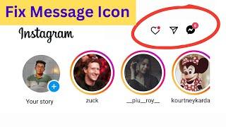 How to Fix Instagram Messenger Icon Not Showing | Instagram Message Icon Missing