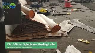 Spindleless Veneer Peeling Machine, Heavy duty for big diameter wood log core veneer peeling lathe