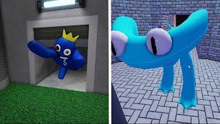 Rainbow Friends Chapter 2 - Blue vs. Cyan Chase Scene Comparison