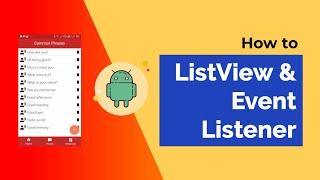 How to Create a Listview ArrayAdapter with Event Listener in Android Studio