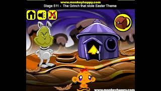 Walkthrough. Monkeyhappy.Com – Stage 511. The Grinch That Stole Easter. Compilation.