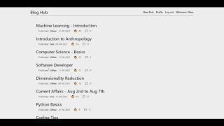 Blog Hub  || Full Stack Project || Django project || Medium editor