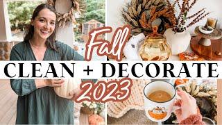 FALL CLEAN + DECORATE W/ME 2023! | Cozy + Simple Autumn Home Decor Tour | HOMEMAKING MOTIVATION