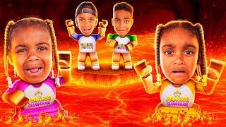 ESCAPE THE VOLCANO IN ROBLOX WITH KYRIE, DJ, NOVA, & AYLA | The Princess Clubhouse