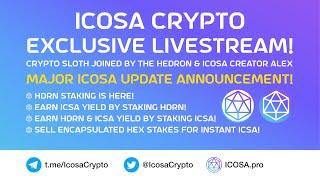ICOSA Exclusive| CryptoSloth Joined By Hedron & Icosa Creator Alex| MAJOR ICOSA UPDATE ANNOUNCEMENT!