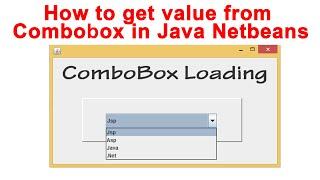 How to get value from combobox in java netbeans