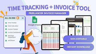 Streamline and Automate Invoice process with Google Sheets - Time Tracker, Invoice & Payment Tracker