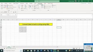 Convert date to text or string in Excel using VBA