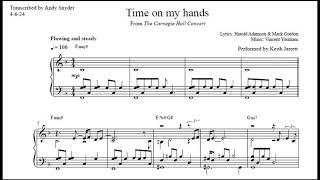 Keith Jarrett - Time on my hands (The Carnegie Hall Concert) – Transcription