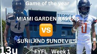 THE GAME OF THE YEAR  SUNILAND SUNDEVILS  MIAMI GARDEN RAVENS PLAYING FOR THE KING OF DADE