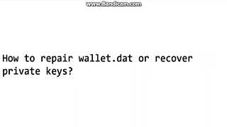 Recover corrupted wallet.dat