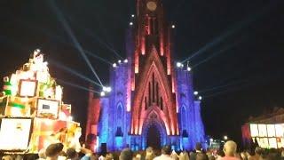 Igreja de pedra de Canela RS , show de natal