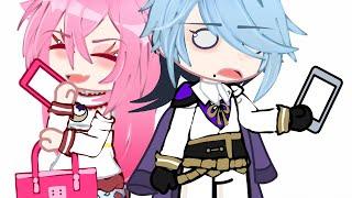 🪧Average Yae Miko and Ayato Call//Gacha Neon//Genshin Impact//Desc!//Ft.Yae Miko & Kamisato Ayato🪞