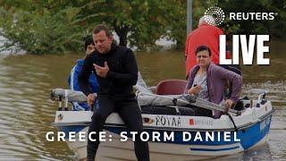 LIVE: Storm Daniel hits Greek village