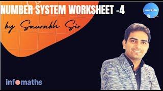 Number System Worksheet-4 | Infomaths | Coursedu