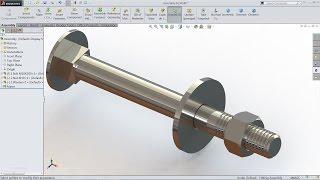 Solidworks tutorial | sketch Bolt and Nut in Solidworks