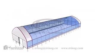 Light deprivation cannabis tunnel greenhouse from Trinog