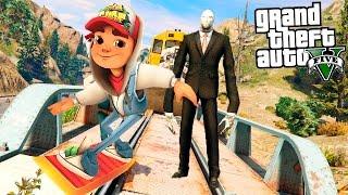 ГТА 5 МОДЫ ДЖЕЙК ИЗ SUBWAY SURFERS И СЛЕНДЕР В ГТА 5! ДЖЕЙК УБЕГАЕТ ОТ СЛЕНДЕРА! - ГТА 5 МОДЫ