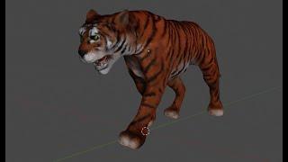 BLENDER 2.91 Шерсть для тигра