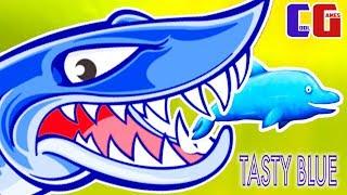 Tasty Blue #6 MONSTER FISH hunting DOLPHIN Cartoon game for kids to EAT the OCEAN