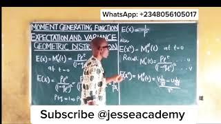 Moment Generating Function, Mean and Variance of Geometric Distribution