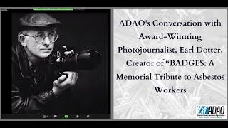 2020 ADAO Conversation with Award-Winning Photojournalist Earl Dotter