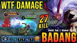 27 Kills!! Badang New Offlane Build (WTF DAMAGE) - Build Top 1 Global Badang ~ MLBB