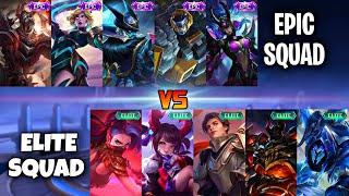 MOBILE LEGENDS EPIC SQUAD VS ELITE SQUAD 1 VS 1 FIGHT | EPIC VS ELITE SKIN