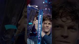 Jannik Sinner With His New ATP Finals Trophy 