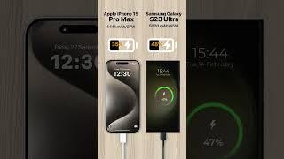 iphone 15 pro vs samsung s23 ultra charging test#shorts