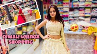 Bindass Kavya Diwali Dresses Shopping 2024 Most Beautiful Golden Lehenga for Diwali Celebration 🪔