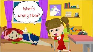 Angela's mom has heart Attack Full stories! English Story/Animation English Angela English