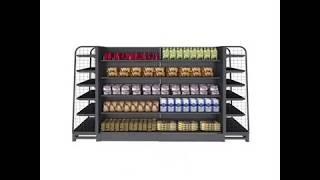 Durable metal combination display shelves for retail store