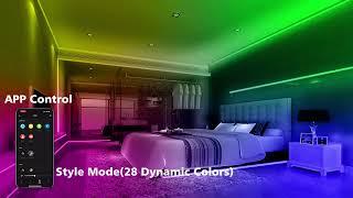 Led Strip Lights, 82ft 25m Long Smart Led Light Strips Music Sync 5050 RGB Color Changing Rope Light