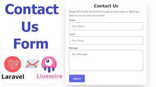 Laravel 11 Livewire Contact Us Form - Sending Email