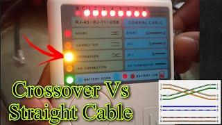 crossover cable and straight through cable difference | Remote cable Tester crossover | #Cat6Cable