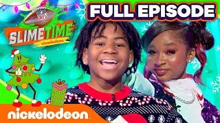 FULL EPISODE: Christmas Holiday Themed NFL Slimetime! | Nickelodeon