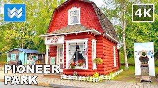 [4K] Pioneer Park in Fairbanks, Alaska USA - Walking Tour & Travel Guide  Binaural Audio