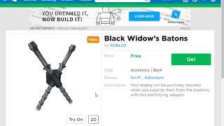 How to get free Black Widow's Batons in Roblox (SORRY NOW ARE OFFSALE ! )