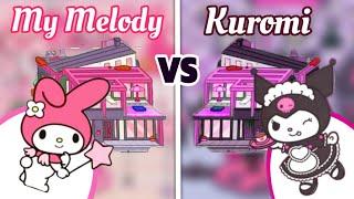 Toca life world | My melody  vs Kuromi  [ cute toca boca house ideas ]