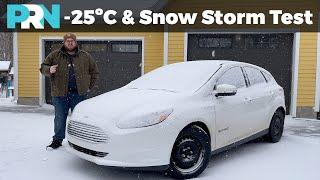 -25ºC Overnight & Snow Storm Testing | 2018 Ford Focus Electric in Québec