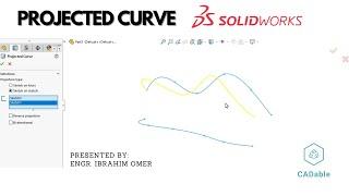 Modeling Project Curve in Solidworks | Project Curve Solidworks | 3d Curve Solidworks | CADable