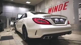 Mercedes CLS63 AMG: диагностика на мощностном стенде и чип тюнинг