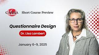 Questionnaire Design with Dr. Lisa Shurer Lambert